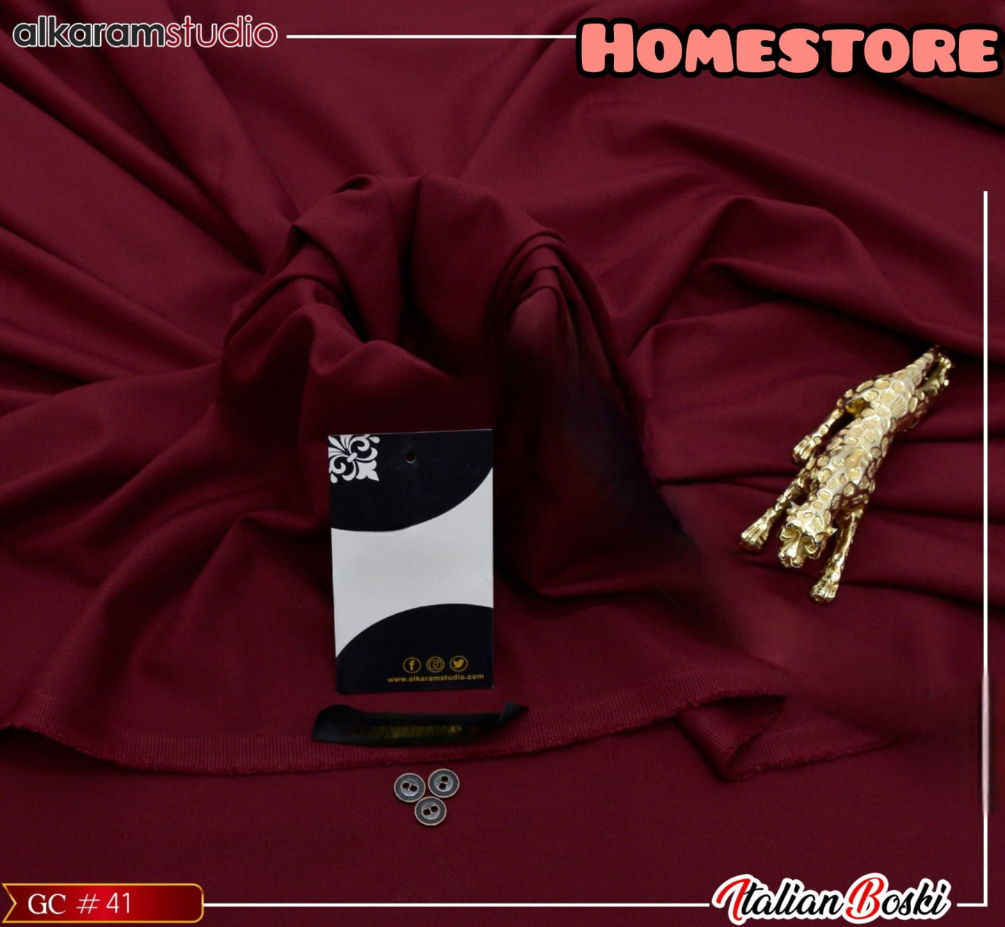 Italian Boski Unstitched Fabric