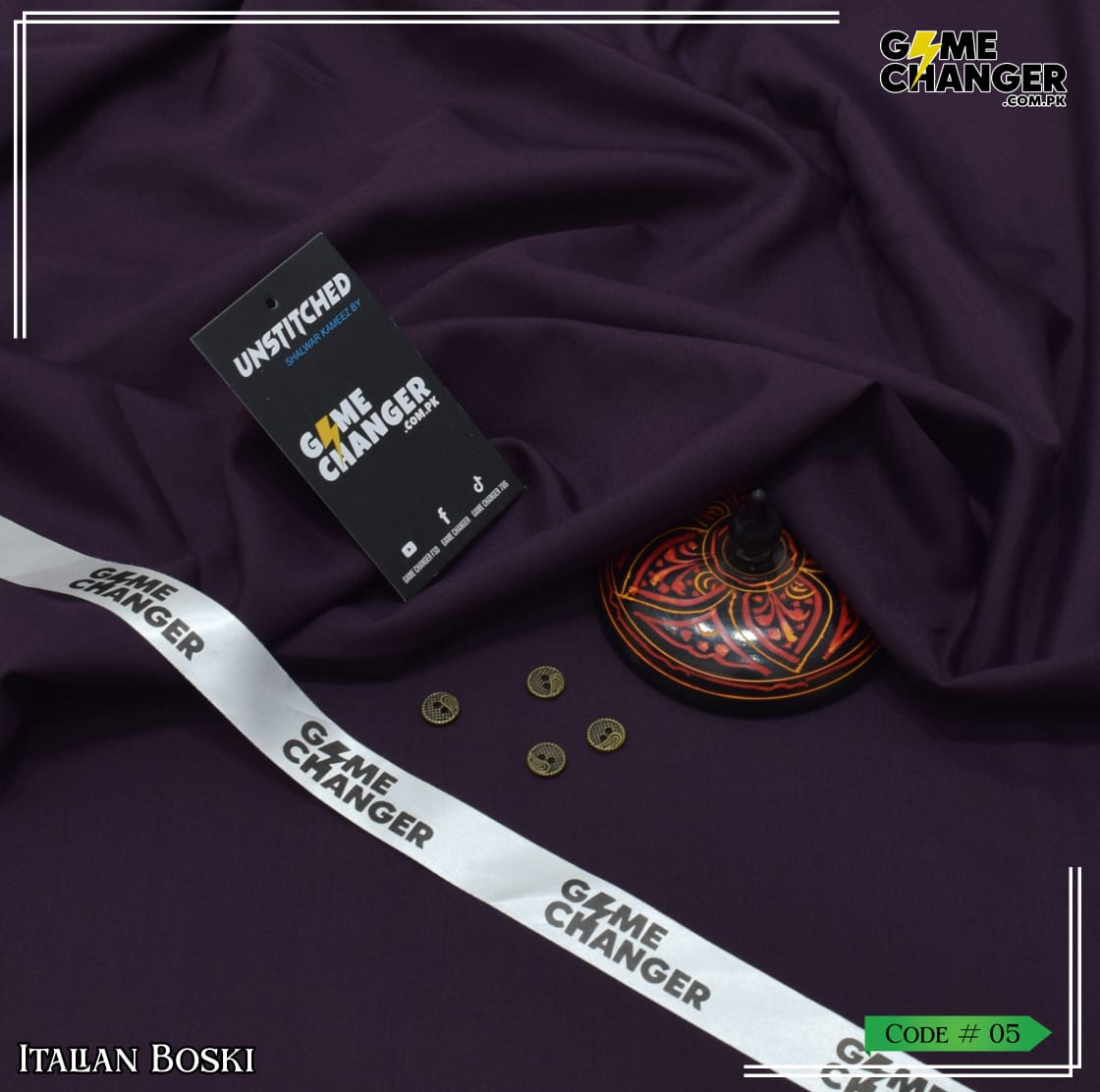 Italian Boski Men's Unstitched Fabric