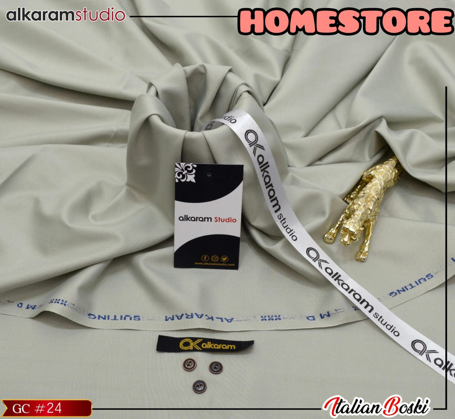 Italian Boski Unstitched Fabric